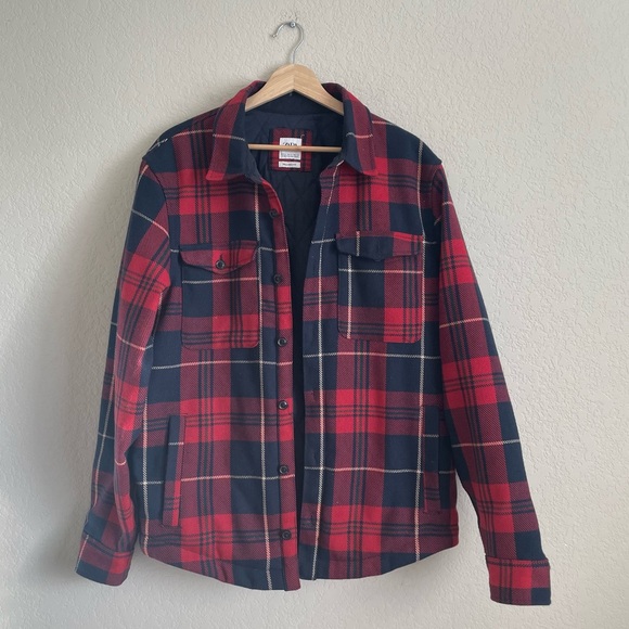 zara jacket mens medium plaid checkered quilted lining relaxed fit - Picture 1 of 8